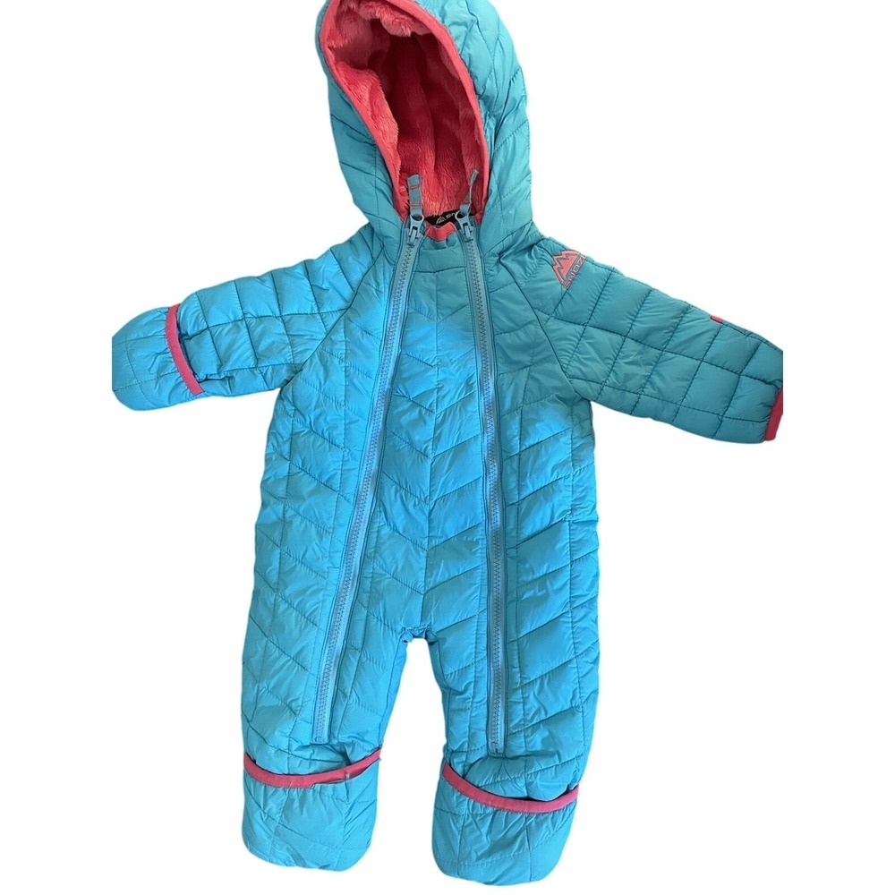 SNOZU  size 3-6months Toddler winter snow suit Pink Blue Teal Bunting Coat Pants